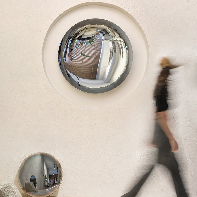 Loop I Smoke and Silver Concave Mirror by Homa