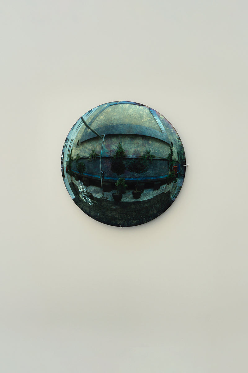 Abyss Green I Convex Oxidized Mirror by Homa