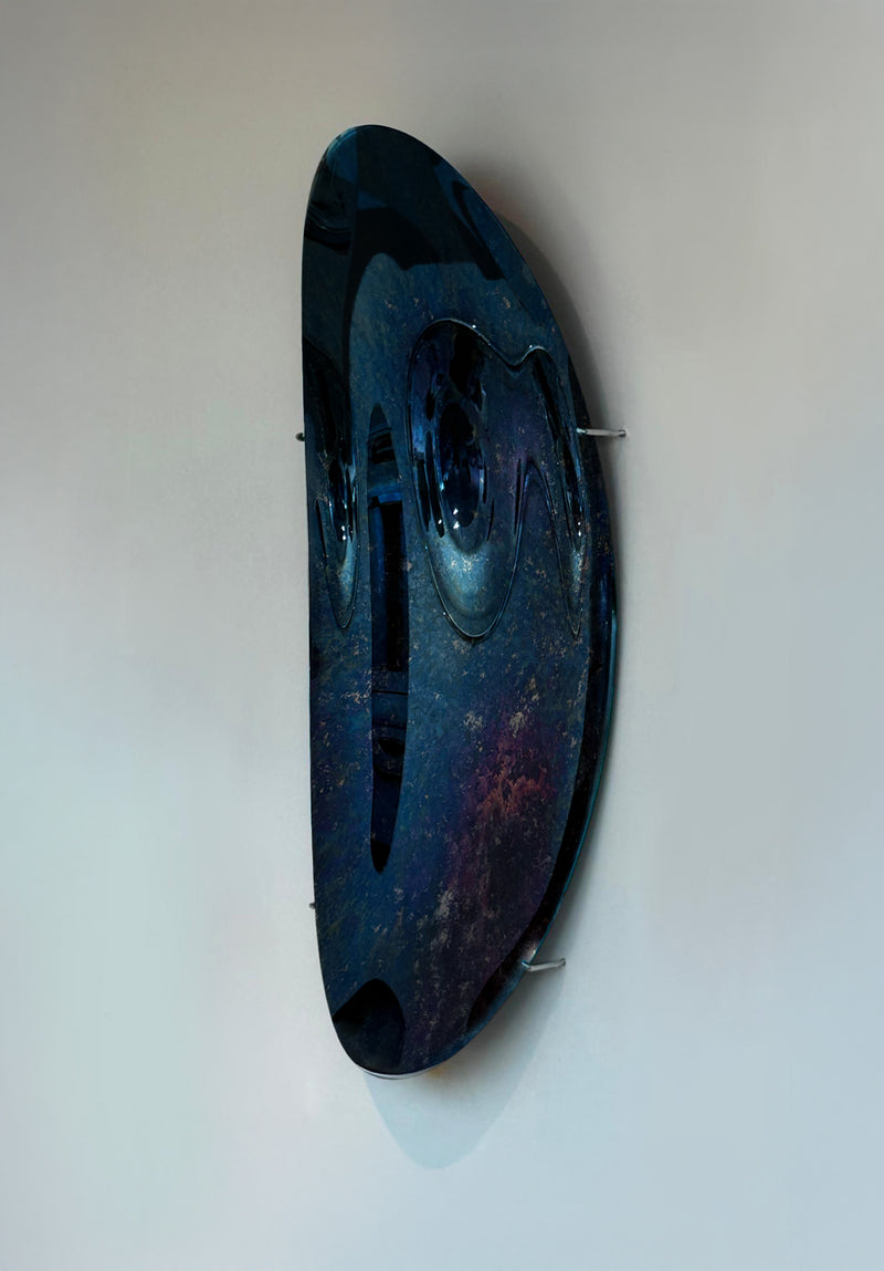 Abyss Wave II Convex Oxidized Mirror by Homa