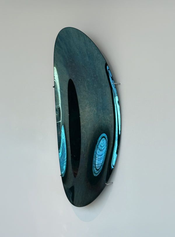 Abyss Wave Convex Oxidized Mirror by Homa