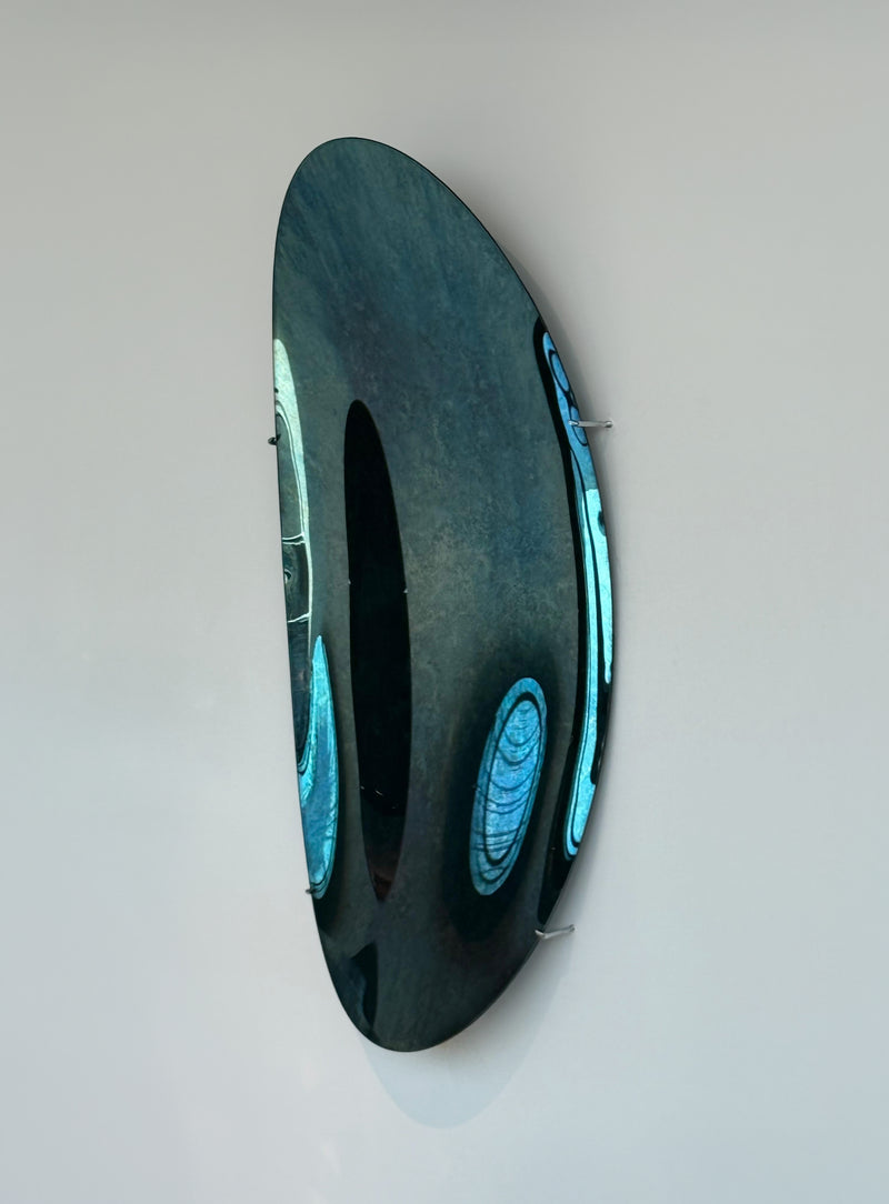 Abyss Wave Convex Oxidized Mirror by Homa
