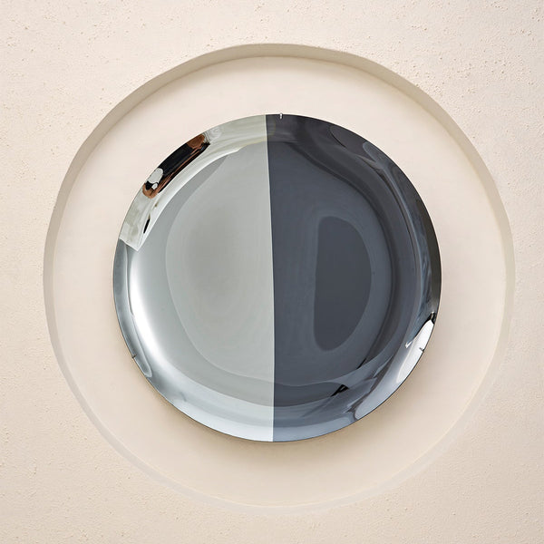 Smoke and Silver Concave Mirror by Homa