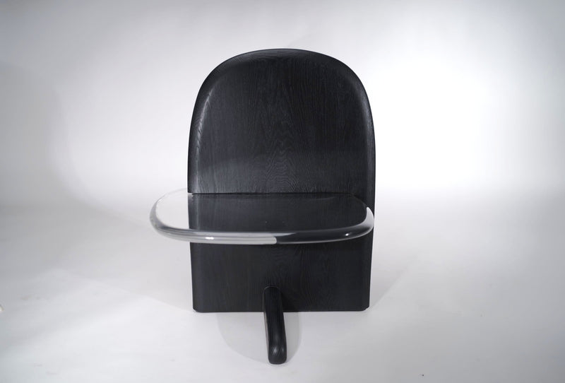 CHARRED WOOD & ACRYLIC ACCENT CHAIR BY YASANCHE