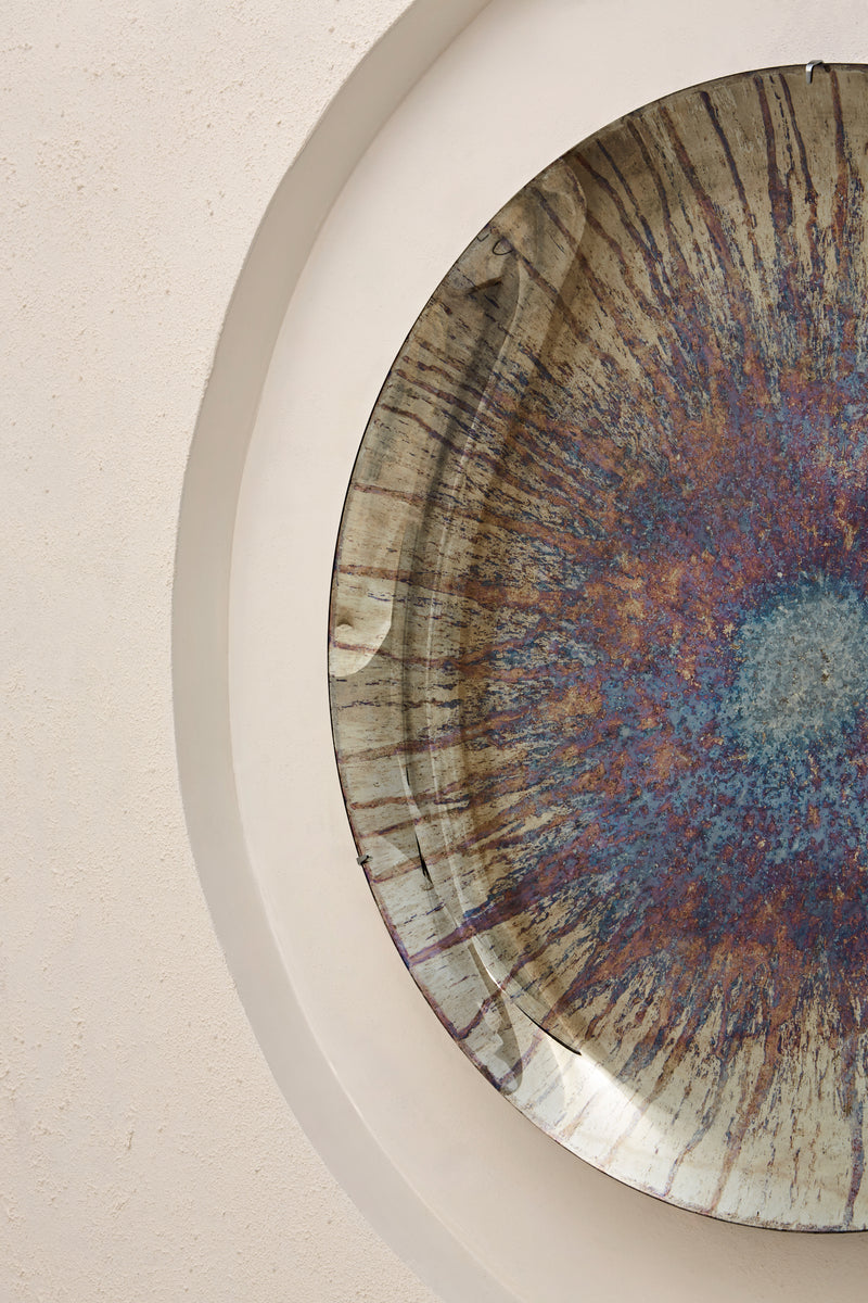 The Eye of the Universe I Concave Mixed Technique Mirror by Homa