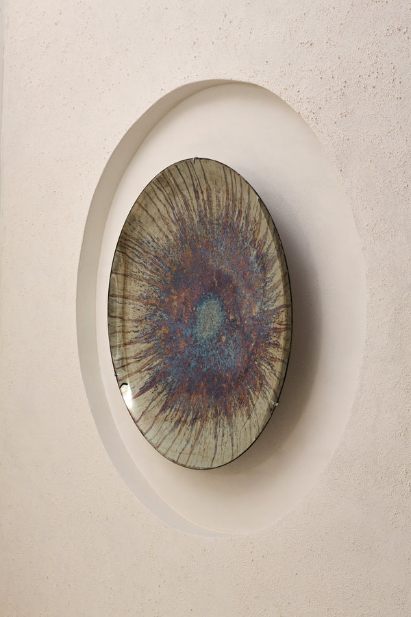 The Eye of the Universe I Concave Mixed Technique Mirror by Homa