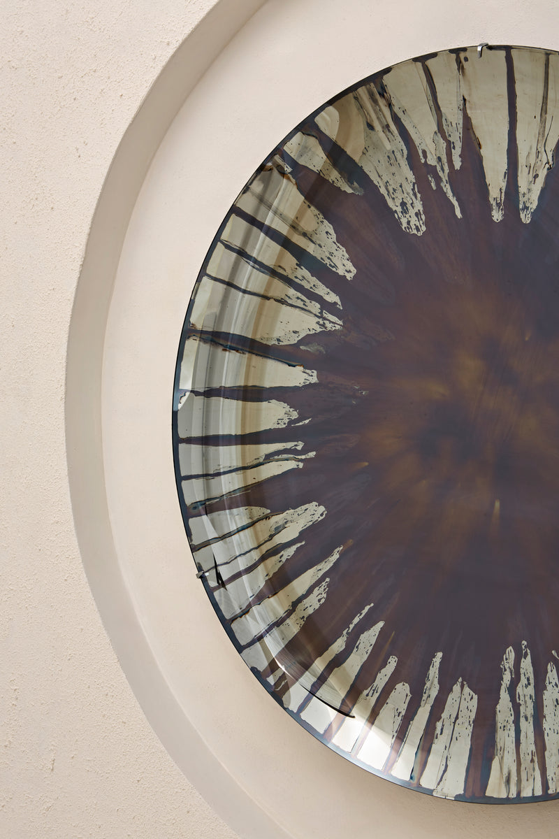 The Eye of the Universe II Concave Mixed Technique Mirror by Homa