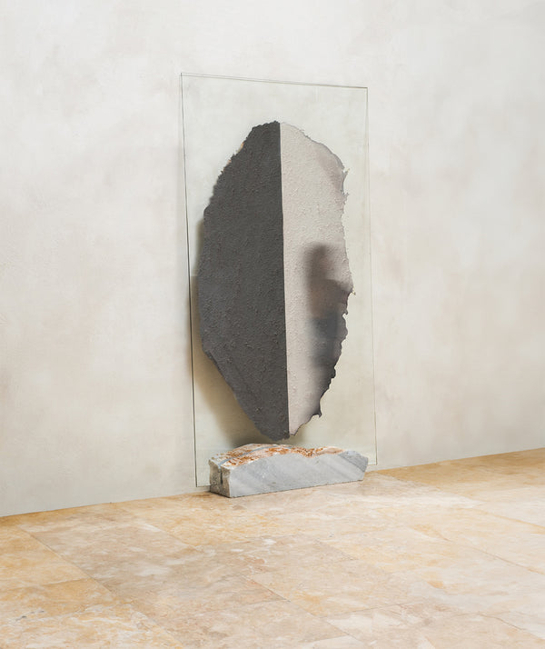 Half Mirror II Smoke and Silver Mirror Clear Glass by Homa