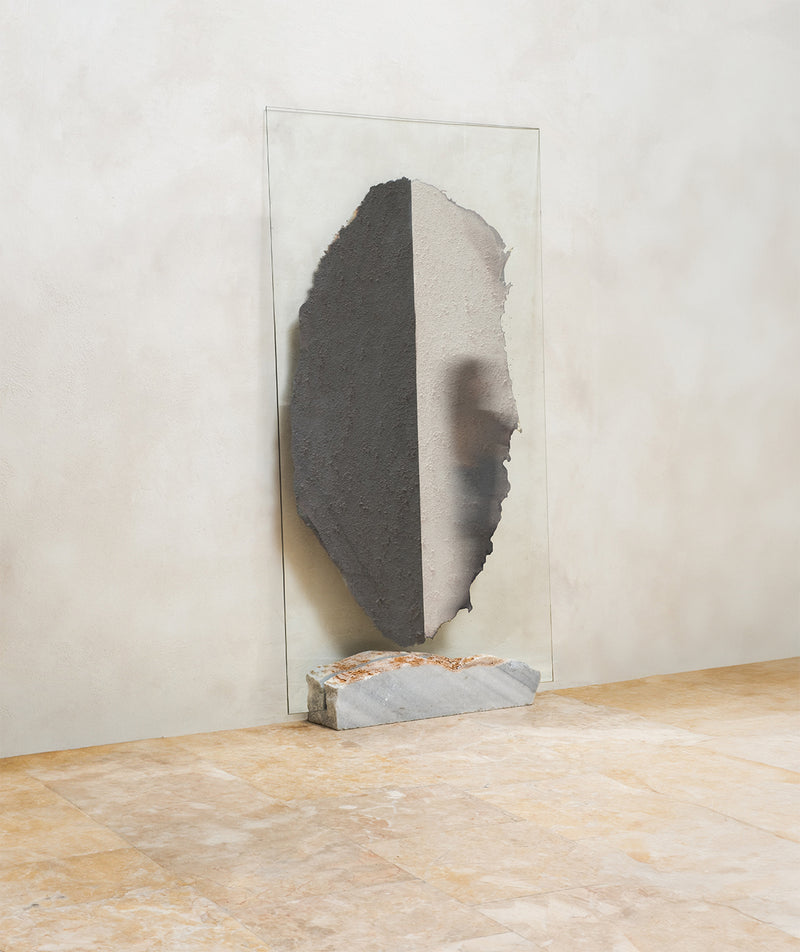 Half Mirror II Smoke and Silver Mirror Clear Glass by Homa