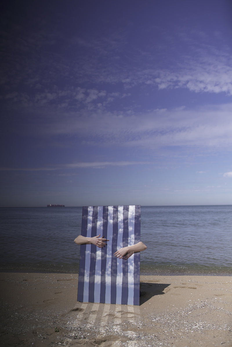 Line II Smoke and Silver Mirror by Homa