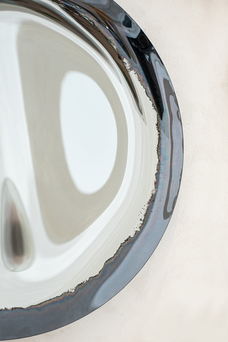 Loop I Smoke and Silver Concave Mirror by Homa