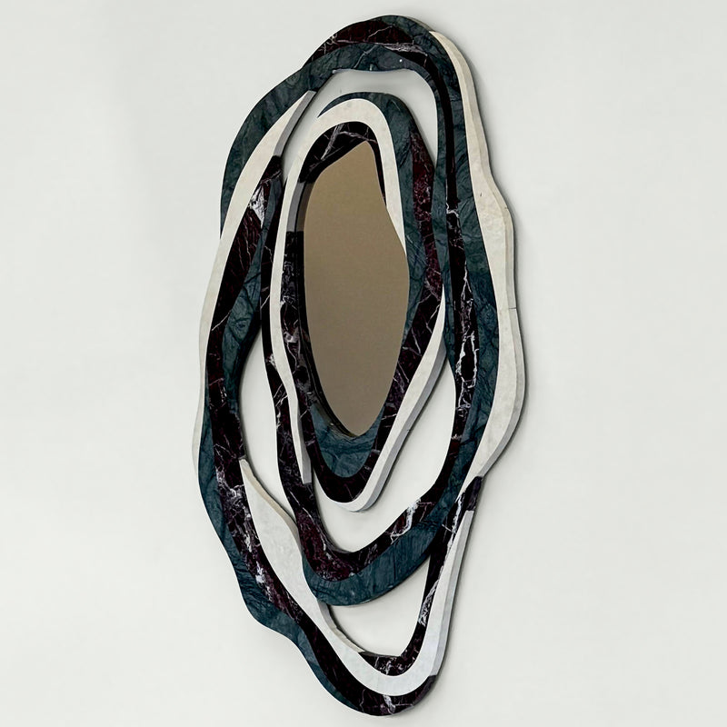 Orbis Mirror with Marble Frame by Homa
