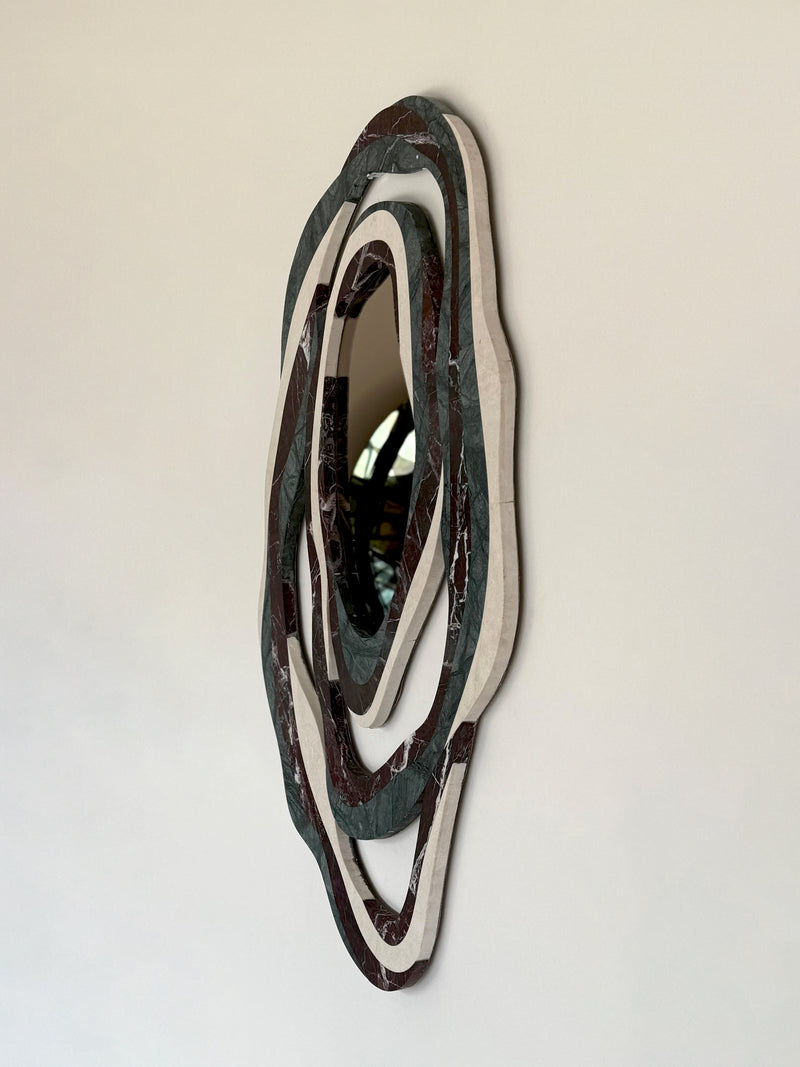 Orbis Mirror with Marble Frame by Homa