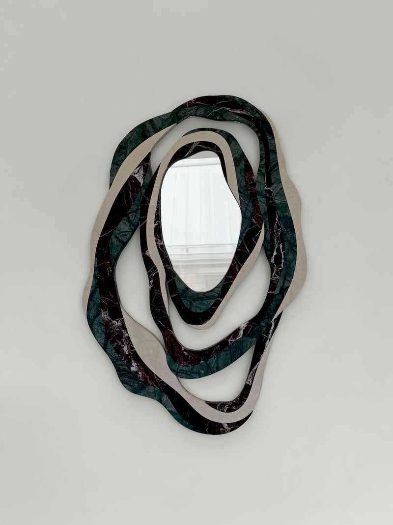 Orbis Mirror with Marble Frame by Homa