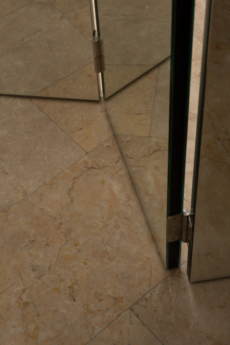 Paravan Two-way Silver Mirror Folding Screen by Homa