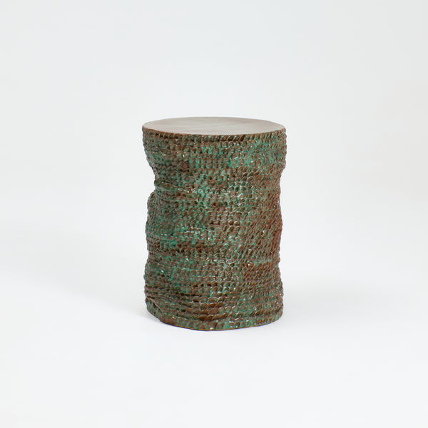 Casa Ceramic Side Table Large Custom Shape Moss by Project 213A