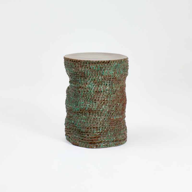 Casa Ceramic Side Table Large Custom Shape Moss by Project 213A