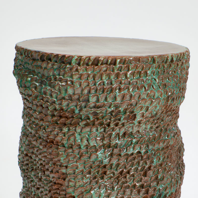 Casa Ceramic Side Table Large Custom Shape Moss by Project 213A