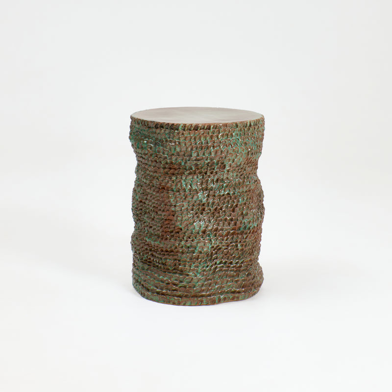 Casa Ceramic Side Table Large Custom Shape Moss by Project 213A