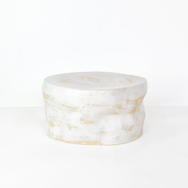 Ceramic Coffee Table Custom Shape Brushed White by Project 213A