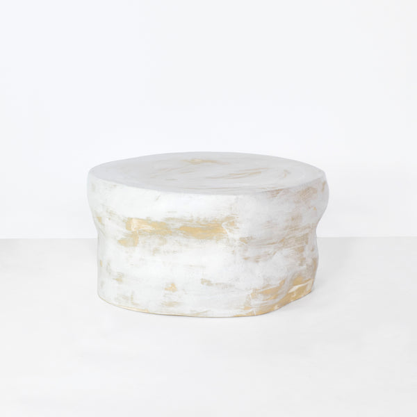 Ceramic Coffee Table Custom Shape Brushed White by Project 213A