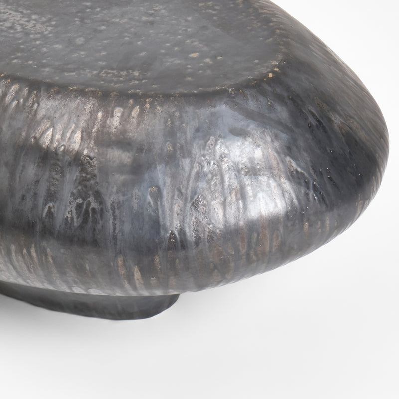 Ceramic Coffee Table Custom Shape Gunmetal Grey by Project 213A