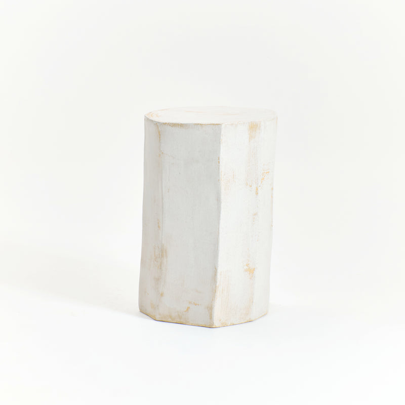Geometric Ceramic Side Table Tall Geometric Shape by Project 213A