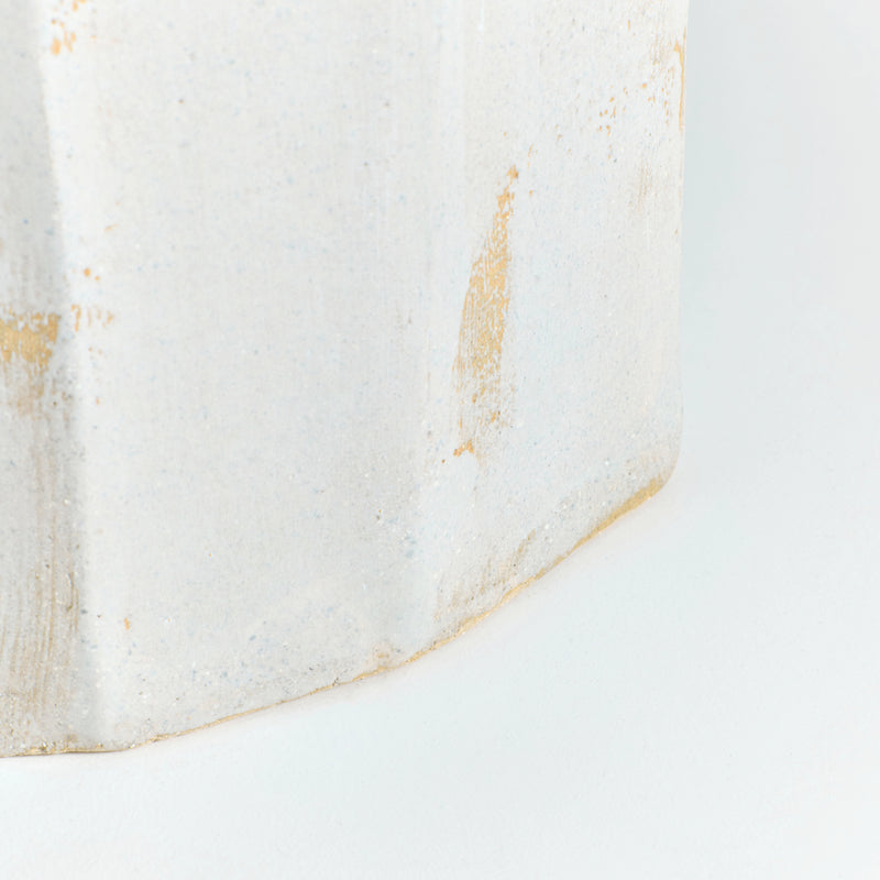 Geometric Ceramic Side Table Tall Geometric Shape by Project 213A