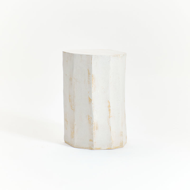 Geometric Ceramic Side Table Tall Geometric Shape by Project 213A