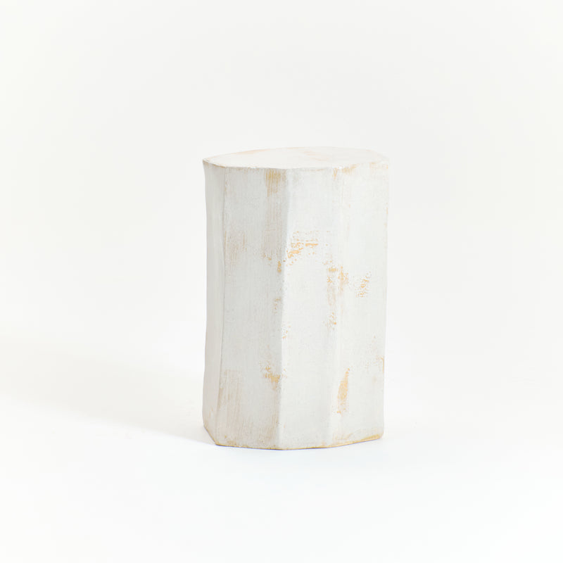 Geometric Ceramic Side Table Tall Geometric Shape by Project 213A