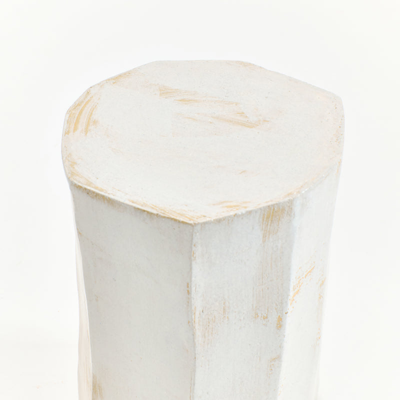 Geometric Ceramic Side Table Tall Geometric Shape by Project 213A