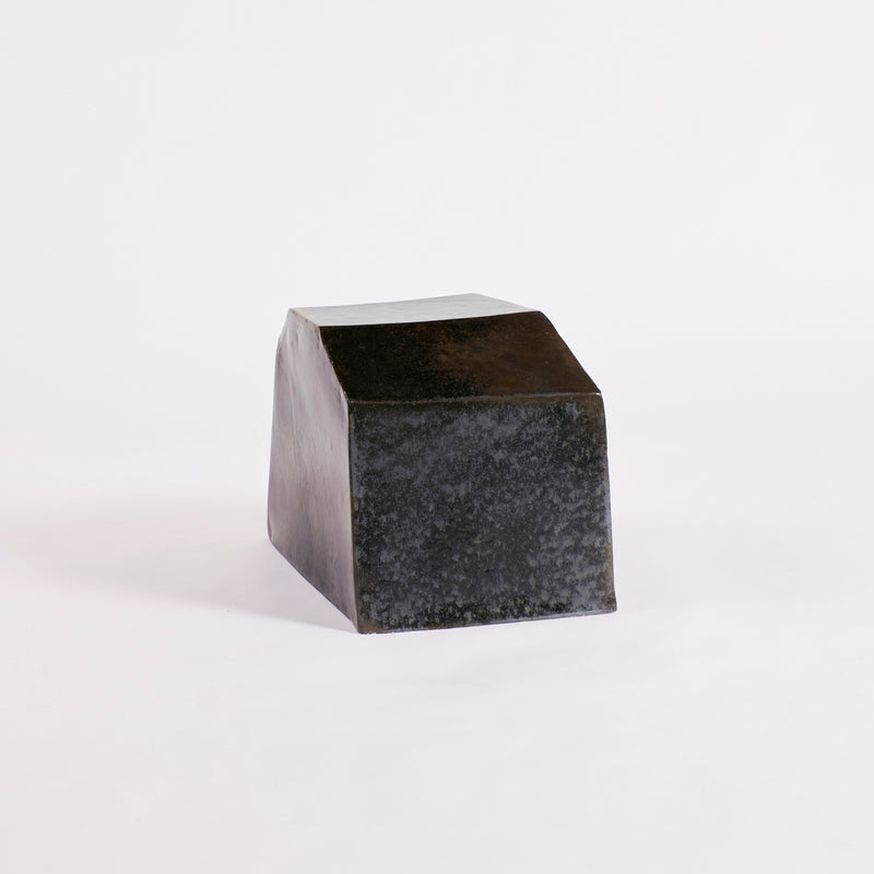 Ceramic Side Table Small Geometric Shape Gasoline by Project 213A