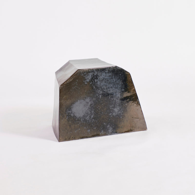 Ceramic Side Table Small Geometric Shape Gasoline by Project 213A