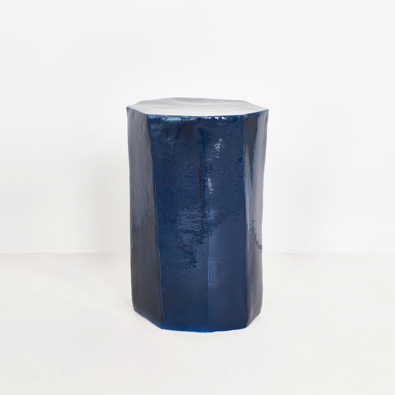 Geometric Ceramic Side Table Tall Geometric Shape by Project 213A