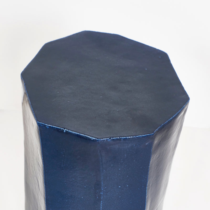 Geometric Ceramic Side Table Tall Geometric Shape by Project 213A