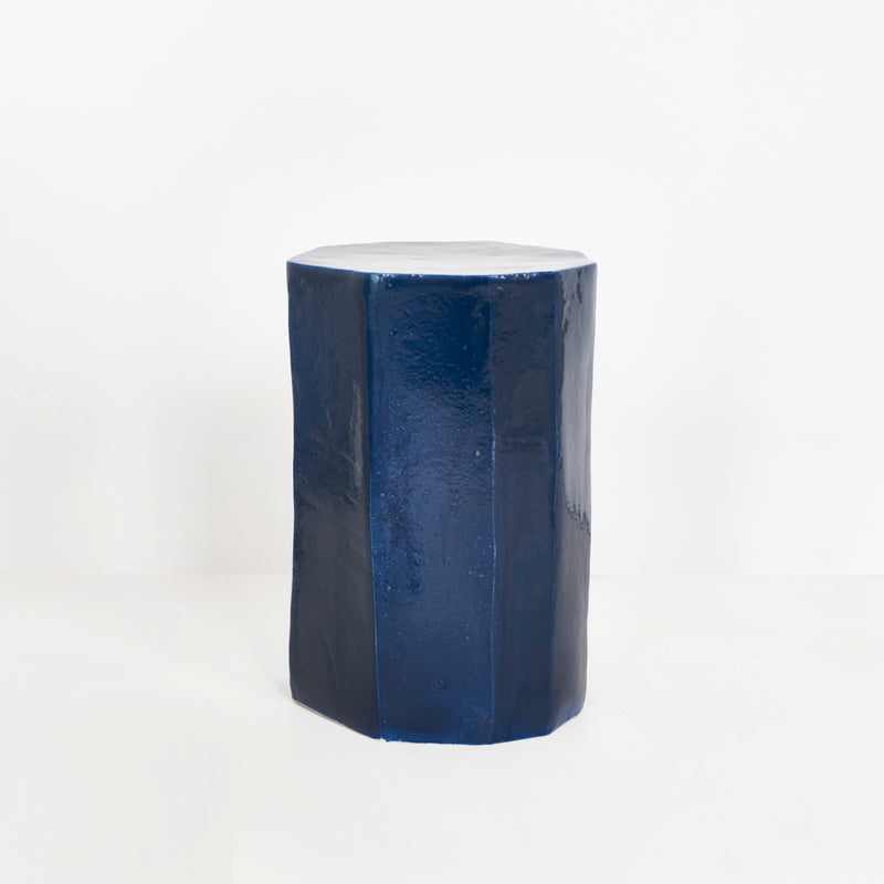 Geometric Ceramic Side Table Tall Geometric Shape by Project 213A
