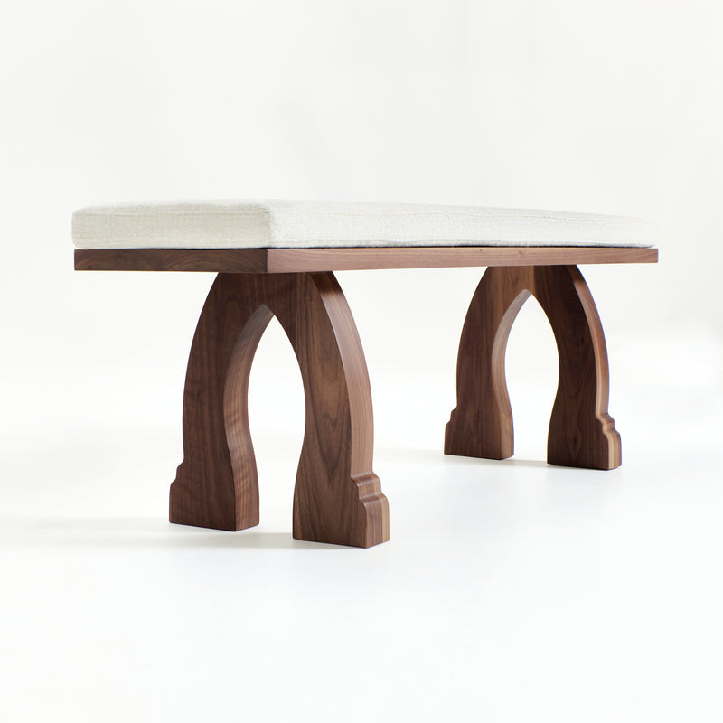 Sintra Bench With Cushion	Brown Upholstery by Project 213A