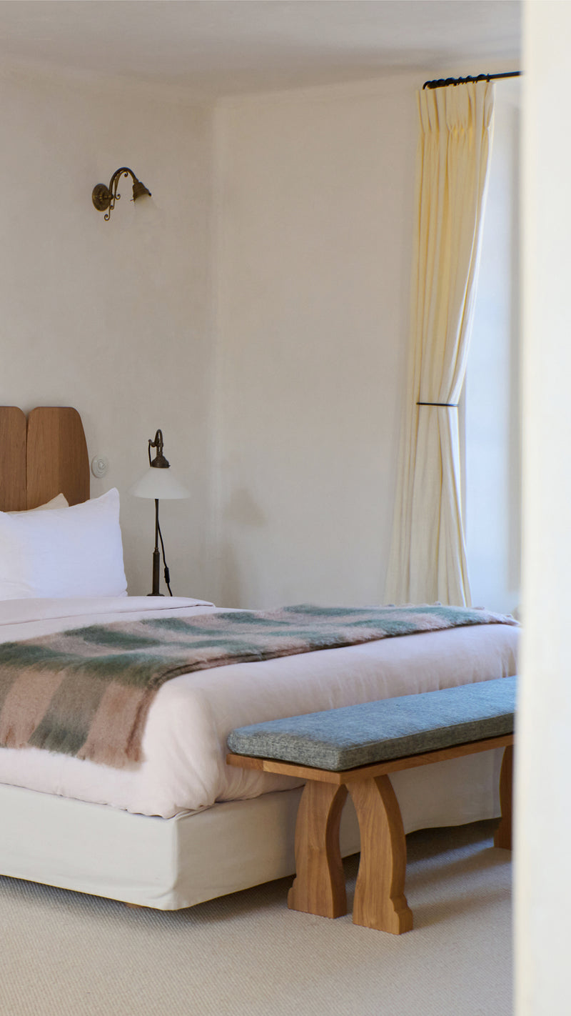 Sintra Bench With Cushion	Brown Upholstery by Project 213A