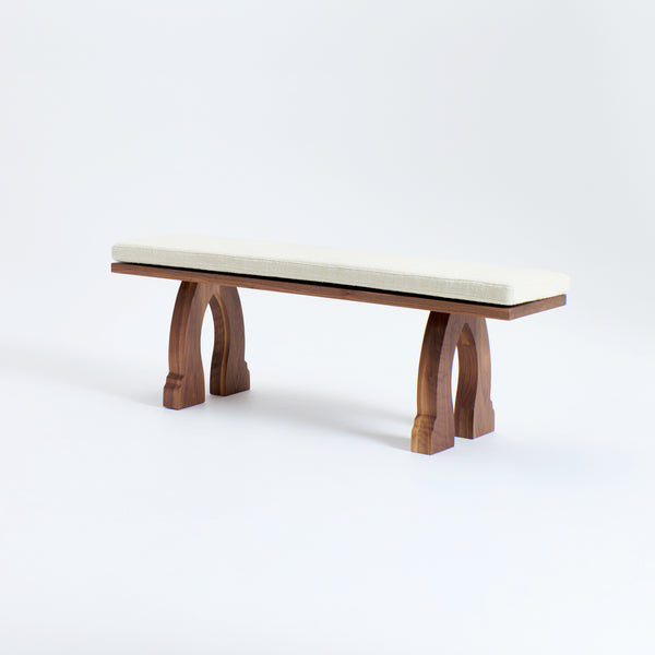 Sintra Bench With Cushion	Brown Upholstery by Project 213A
