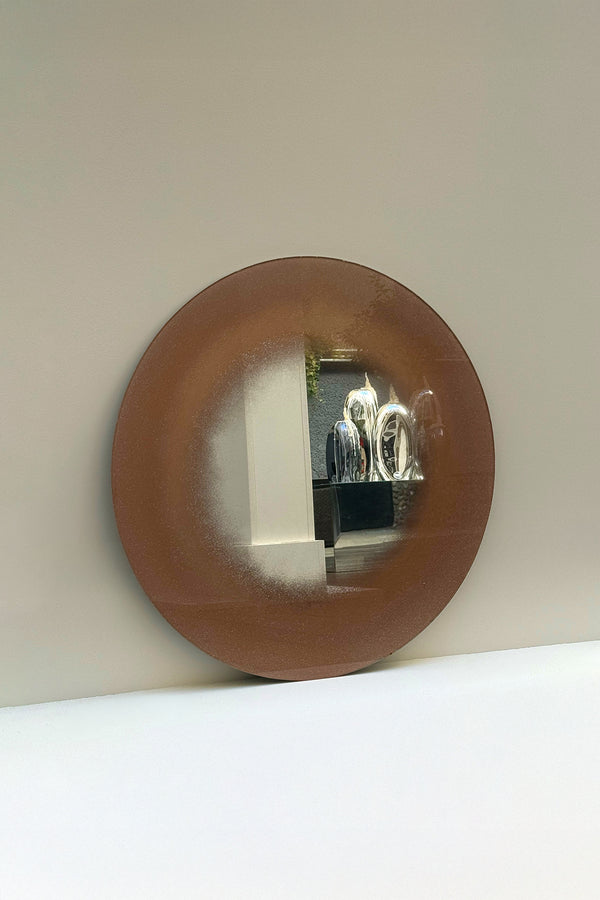 Sandstorm Mirror Silver Mirror with Copper Pigment Clear Glass by Homa