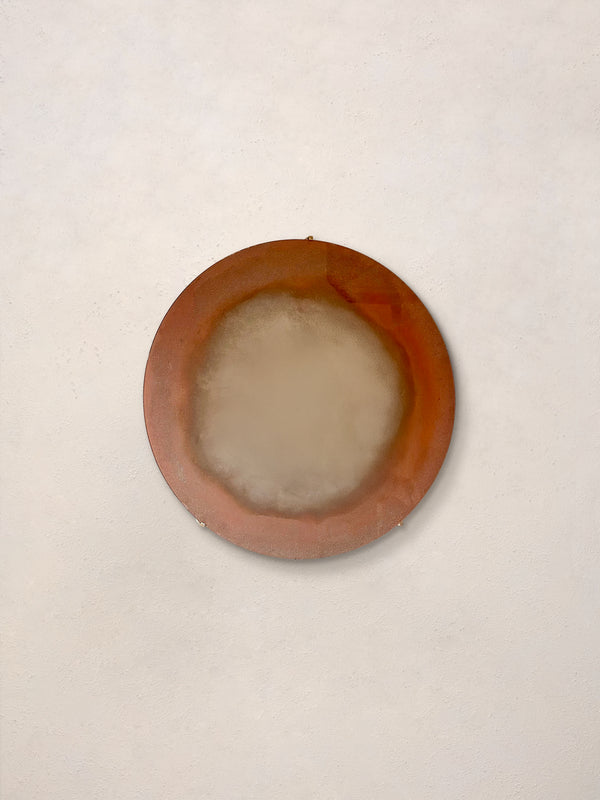 Sandstorm Mirror Silver Mirror with Copper Pigment Clear Glass by Homa