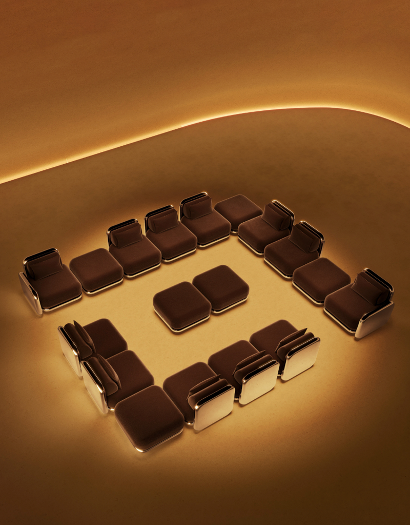 Lido Steel Modular Seating by Studio Paolo Ferrari