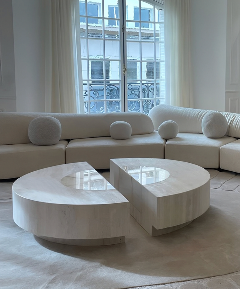 Baci Round Coffee Table by Marbera