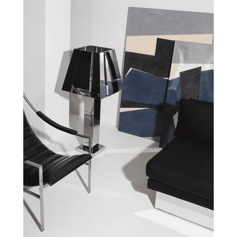 Sculptural 1970s Curtis Jere, Chrome Lamp