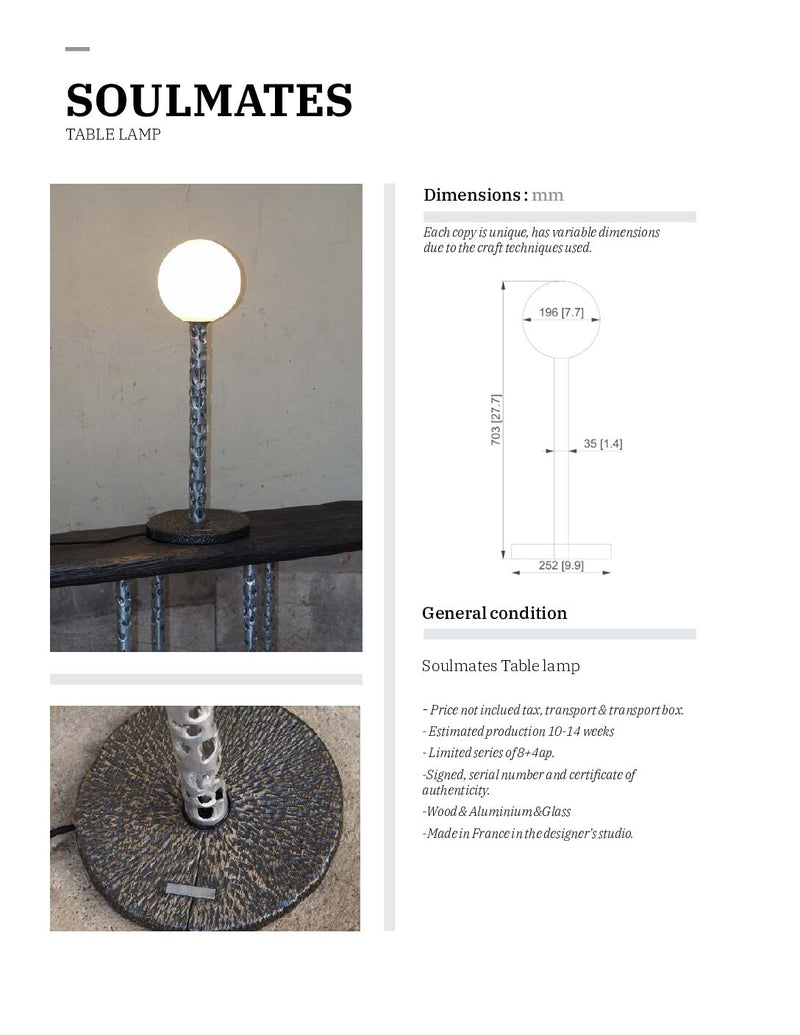 Soulmates Table lamp by Clément Thevenot