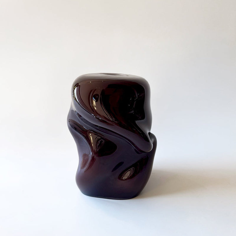 Wave Stool / Side Table III Blown Glass by Homa