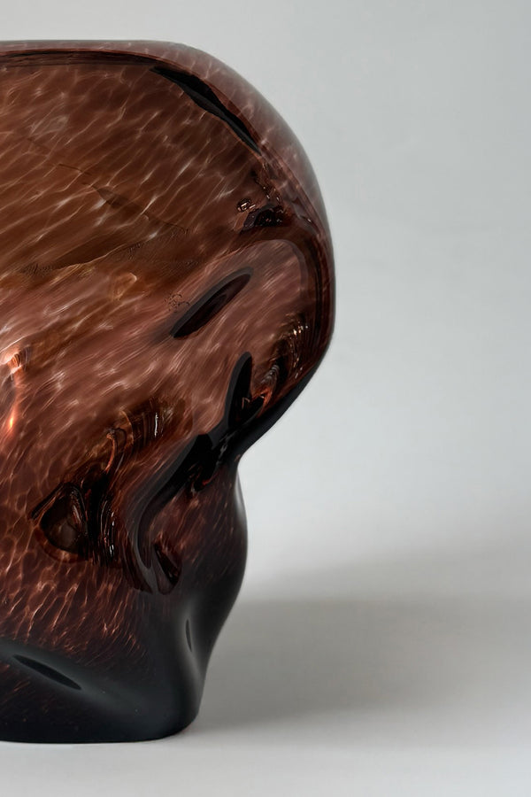 Wave Stool / Side Table IV Blown Glass Silver Mirror by Homa