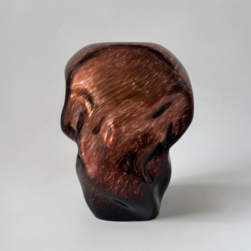 Wave Stool / Side Table IV Blown Glass Silver Mirror by Homa