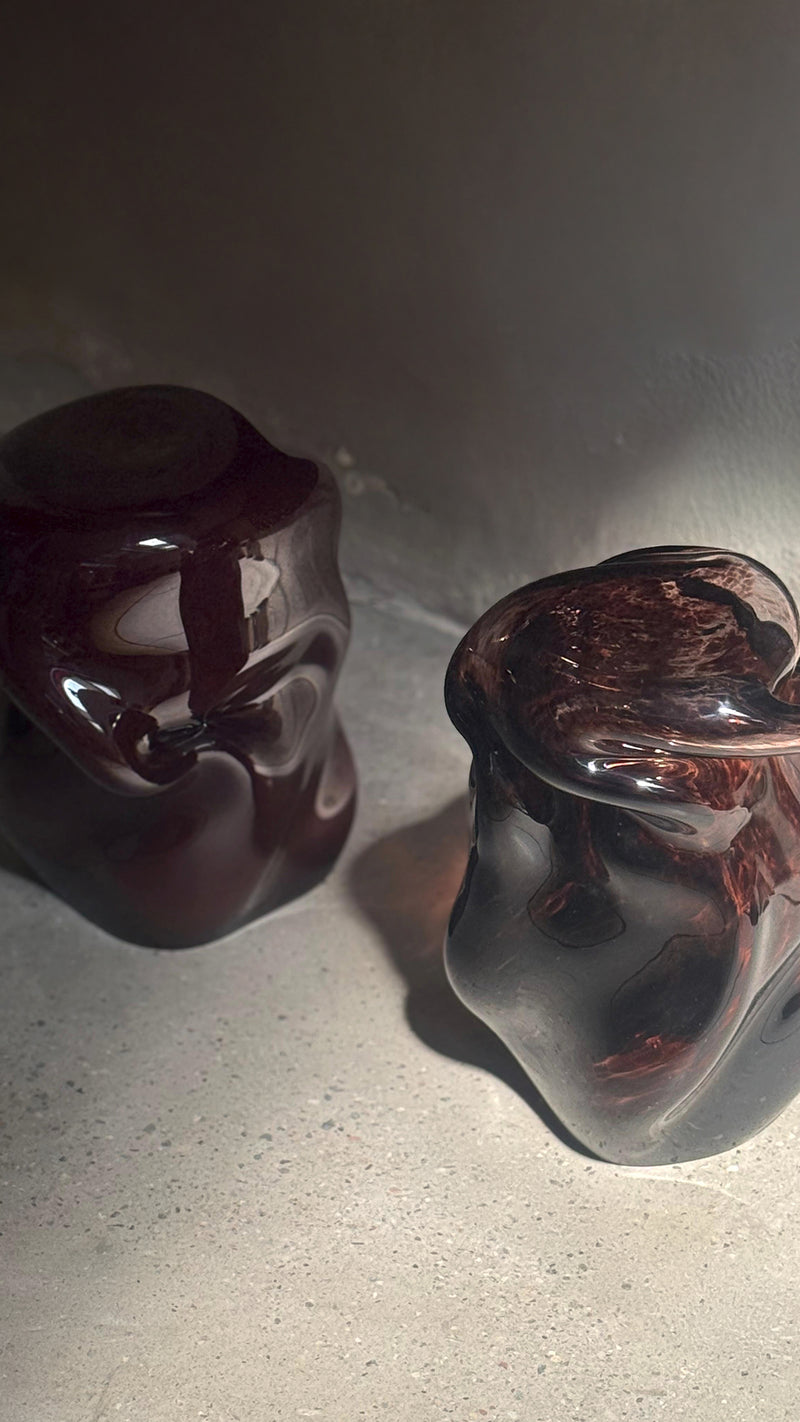 Wave Stool / Side Table I Blown Glass by Homa