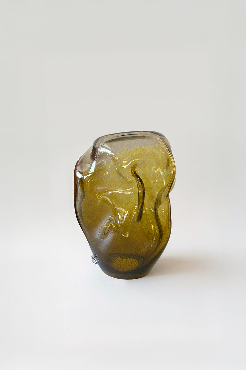 Wave Stool / Side Table VII Blown Glass by Homa