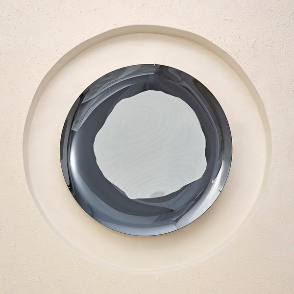 Loop II Smoke and Silver Concave Mirror by Homa